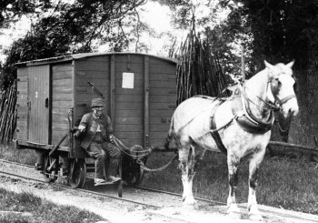 Horse drawn gunpowder tram